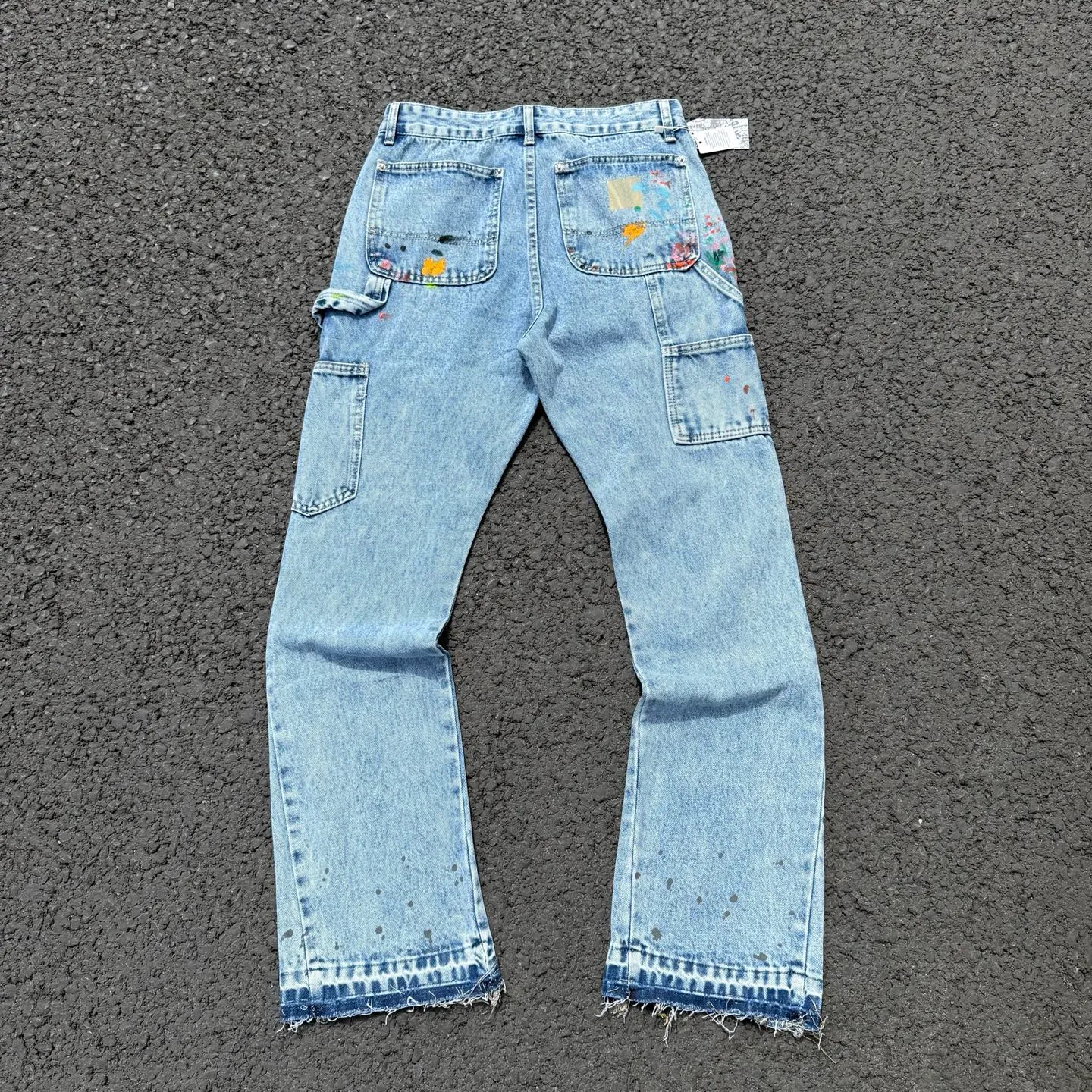 #8163 P250💰 Independent GALLERY DEPT. Vintage splicing loose washed flared jeans - truly restore the ultimate texture of Vintage - original hardware accessories washed and other elevators, QR code analysis are all purchased from the original factory, high degree of restoration, you are welcome to compare the products~ - three-dimensional version loose and comfortable without picking the body shape taller and slimmer factory Seiko original factory quality control same style for men and women can be matched with couples Versatile recommendation Necessary jeans for all seasons -Size: 28 30 32 34 36